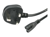 Startech.Com 1 M Brittisk Strömkabel För Bärbara Datorer, Bs 1363 Till C7, 2,5 A 250 V, 18Awg, Svart, Brittisk Ersättningsnätsladd För Bärbara Datorer, Nätsladd För Skrivare, Ac-Laddarkabel För Bärbara Datorer, Strömförsörjningskabel För Bärbara Dat