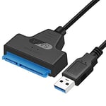 Câble adaptateur SATA 22 broches vers USB 3.0 pour disque dur 2,5" pour ordinateur portable HDD SSD 20 cm