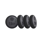 Tile Sticker (2020) Lot de 4 localisateurs d’article Bluetooth, Noir, Portée de 45 m, 2 ans d’autonomie de la pile, compatible avec Alexa, Google Smart Home, iOS et Android