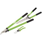 Draper Garden Tools Set - 3 Piece | Lopper, Shears and Secateur | Gardening Hand Tools Set |Cutter Prunner| High Comfort Soft Grip | 28210