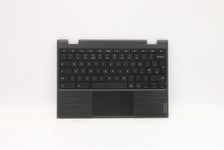 Lenovo Chromebook 100e 2nd Keyboard Palmrest Top Cover UK Black 5CB1E09650