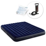 Uppblåsbar madrass 203x183x25 cm med kolvpump INTEX 64755