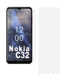 5x Clear LCD Screen Protector Cover Plastic Film Guards for Nokia C32