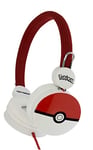 OTL Technologies Casque stéréo Pokémon Pokéball pour Enfants avec limitation du Volume (Max 85 DB) et Bandeau réglable pour Le Meilleur Rouge