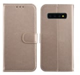 Plånboksfodral Samsung Galaxy S10+ (S10 Plus) Guldfärgad