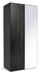 Habitat Atlas 2 Door Mirror Wardrobe - Black & Brown And