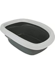 Trixie Carlo cat litter tray with rim 2: 38 × 17 × 58 cm dark grey/light grey