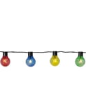Partaj LED Lyslenke, Flerfargede kuler(x16), 450 cm, diameter 6 Sort kabel