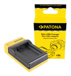Patona Slim micro-USB Lader for Sony NP-FW50 NEX A33 A55 NEX.3 NEX.3C NEX.5 NEX.5A NEX.5C 15060151580 (Kan sendes i brev)