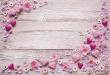 HD 7x5ft Photography Backdrop Spring Daisy Lace Flower February 14 Valentine s Day Retro Wooden Plank Background for Party Kid Baby Adult Portrait Photo Booth Shoot Vinyl Studio Props