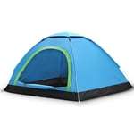 Nologo CKQ-KQ Tente de camping en plein air, portable et automatique pour une seule porte imperméable pour la plage, la pêche, le camping, 2 personnes