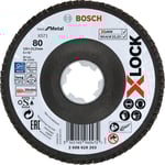 10 st Bosch X-LOCK flikslipskiva, 125 mm, K80