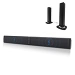 Portable/Detachable Soundbar,SZBYOO 2.1 Channel, Bluetooth 4.2 Stereo Sound bar, USB Charging Soundbar for TV（Supported File Formats Include A2DP, AVRCP, HSP and HF）