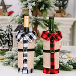 1pc Merry Christmas Santa Claus Wine Bottle Cover Xmas Bag For N Red