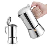 200ml Stainless Steel Moka Pot Coffee Maker For Gas & Electric SD