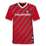 Official 2023 Women's Football World Cup Kids Team Shirt, Philippines, Red, 7 Years