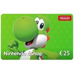 Carte cadeau numérique de 25€ à utiliser sur le Nintendo eShop