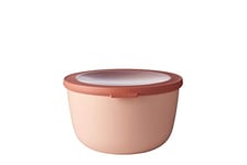 Mepal – Multi Bowl Cirqula 2000 ml Round Nordic Blush – Food Storage Container with lid – Airtight Storage Box for Fridge & Freezer, Microwave Container & serveable Dish – Diswasher-Safe