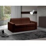 Canapé lit 2-3 places MASTER convertible EXPRESS 120 cm, microfibre marron MATELAS 18 CM INCLUS
