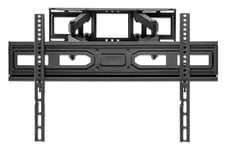 MANHATTAN TV Wall Mount for Screens from 37" to 80" and up to 40 kg, Full Motion (Fully Movable), Horizontal Adjustable, Black