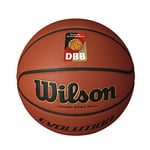 Wilson Ballon de Basketball intérieur, Compétition, Parquets sportifs, Taille 5, EVOLUTION, Marron, WTB0576XBDBB
