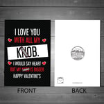 RUDE Valentines Day Card For Boyfriend Husband Funny Card For Him Handmade