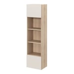 Armoire penderie 2 portes battantes beige cachemire et effet chêne GoodHome Atomia H. 187 x L. 50 x P. 35 cm
