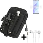 For Oppo A57s Belt bag + EARPHONES big outdoor protection Holster case sleeve ba