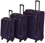 American Tourister Pop Max Softside Bagage à roulettes pivotantes Pop Max Softside Bagage avec roulettes pivotantes, Violet, 3-Piece Set (21/25/29), Pop Max Valise Souple à roulettes pivotantes