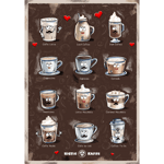 Rigtig Kaffe COFFEE LOVERS Plakat 50x70cm