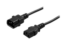 DELTACO DEL-112-50 - förlängningskabel för ström - IEC 60320 C14 till power IEC 60320 C13 - 50 cm