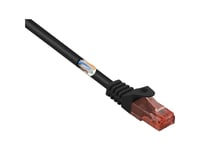Renkforce Rj45 Nätverkskabel, Patchkabel Cat 6 U/Utp 1,00 M Svart Med Låsskydd, Halogenfri 1 St