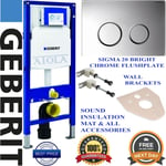 Geberit Duofix UP320 toilet frame FULL SET sigma 20 bright chrome WC 5 in 1