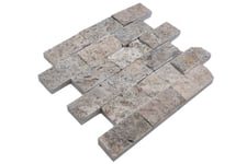 mosaik ws face brick silver travertine 3d 4,8x10x2