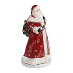 Villeroy & Boch Christmas Toy's Memory Santa Rotating, Multicoloured, 17.5 x 20 x 34 cm, Multi-colour, One Size, Hard porcelain, metal