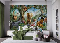 Jungle Vandfald Tapet 243x305 cm Walltastic vægdekoration 46757