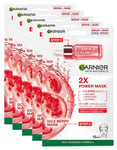 5 Pcs Garnier Skin Naturals 2x Power Vitamin B5 Serum Goji Berry Mask Nourish
