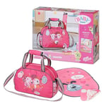 BABY born Changing Bag - Doll Changing Bag with Changing Mat, Lotion Bottle and a Nappy. Fits dolls up to 43cm - Suitable for children aged 3+ years - 832455 , Pink