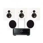 Yamaha RX-V6A &amp; DLS Flatbox D-One On-Wall 5.0 hemmabiopaket, vit