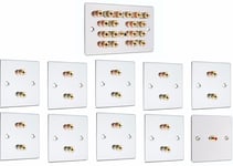 9.1 Surround Sound Audio Speaker Wall Plate Kit - Chrome NO SOLDERING REQUIRED