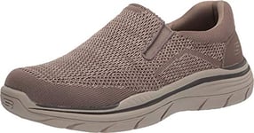 Skechers Homme Expected 2.0-Arago Slip on Canvas Mocassin, Taupe, 41 EU