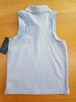 Ralph Lauren girl blue sleeveless vest polo shirt siz 5 6  years NWT summer logo