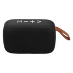 Mini Bluetooth-högtalare Stereo Subwoofer Stöd för Minneskort Bärbar Trådlös Högtalare med Handrem Svart