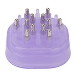 (Purple)Medicated Scalp Comb 15ml Even Capacity Leakproof Round Roller Clear