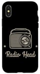 Coque pour iPhone X/XS Tête de radio rétro vintage