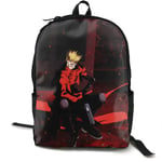 Kimi-Shop Trigun-Vash Anime Cartoon Cosplay Canvas Shoulder Bag Backpack Unique Lightweight Travel Daypacks School Backpack Laptop Backpack