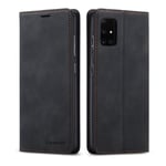 EYZUTAK Premium PU Leather Flip Folio Case for Samsung Galaxy A21S, Protective Case with Kickstand Card Slot Magnetic Closure Shockproof Wallet Cover for Samsung Galaxy A21S - Black