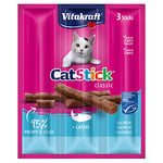 VITAKRAFT - Friandises Chat « Cat-Stick Mini » - Au Saumon - Alimentation Pour Chat - Lot de 20 Sachets Fraîcheur De 3 Bâtonnets De 6 g