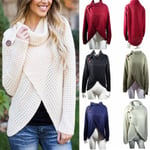 Autumn New Women Sweater Casual Loose Turtleneck Apricot L