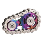Cykelkedjefidgetspinner - Högkvalitativt kedjehjul i rostfritt stål